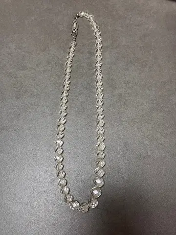 크리스탈 비즈 목걸이 투명