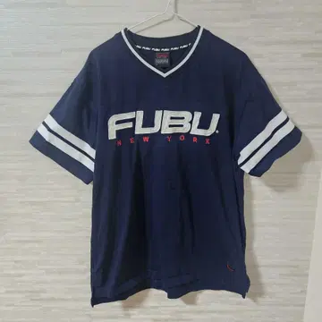 [ M ] FUBU T셔츠 반팔 자수 로고 네이비