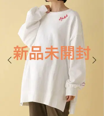 슬릿 자수 튜닉 원피스