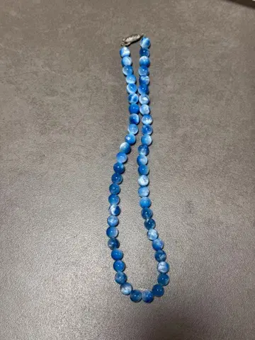 천연 공작석 목걸이