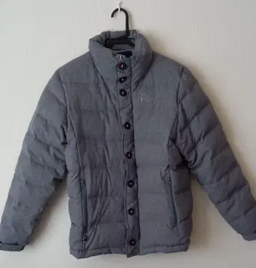 남성용 아우터 M 사이즈 그레이 다운 자켓
