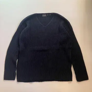 USED DKNY V넥 리브 니트