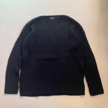USED DKNY V넥 리브 니트
