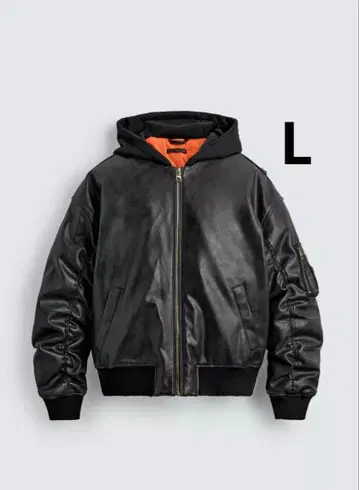 ZARA 자라 대비 후드 부착 인조 가죽 자켓 새상품, 미사용