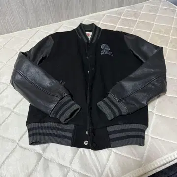 소가죽 FRANKLINMARSHAL 바시티 자켓 블랙