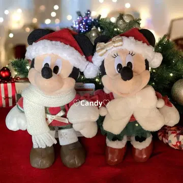 디즈니 크리스마스 2025 미키 미니 인형 배지 택 포함