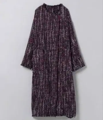 지나시스 트위드 롱 코트