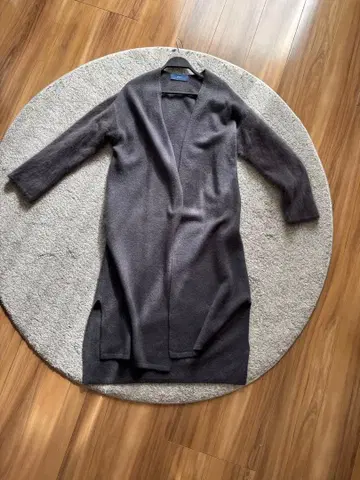 SHIPS 울 혼방 다크 그레이 가디건 롱