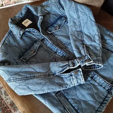 [ ZARA ] 데님 자켓 퀼팅 코트