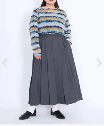 PUNYUS 박스 플리츠 스커트 4L