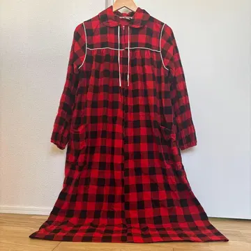 70s 80s 빈티지 블록 체크 원피스