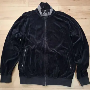 SHIPS 블랙 벨벳 집업 자켓