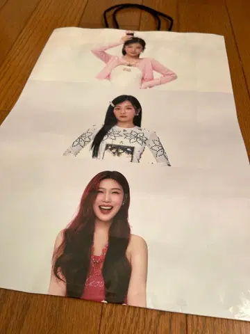 레드벨벳 아이돌 사진 포함 쇼핑백 종이 봉투