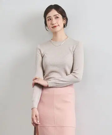 유나이티드 애로우즈 리브 크루넥 니트