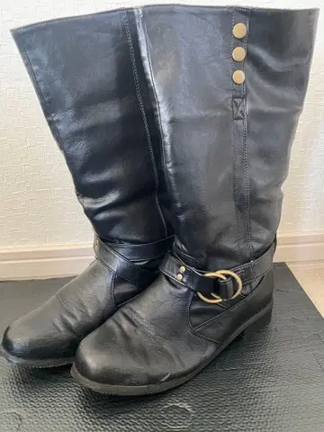 블랙 롱 부츠 벨트 포함 L 사이즈