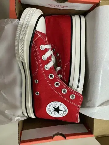 [ 미사용 새상품 ] 하이컷 레어 CT70 빨간색 hi 26.5cm