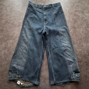 초레어 리메이크 데님 아메카지 y2k 루즈핏 빅 사이즈 개성있는 워싱