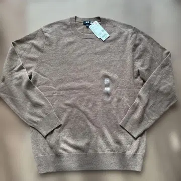 유니클로 캐시미어 니트 스웨터 베이지 L 미사용