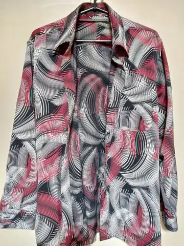 가을/겨울 제품 오픈 카라 패턴 셔츠