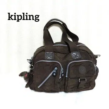 키플링 보스턴 백 사첼 카고 포켓 고릴라 참 다크 브라운