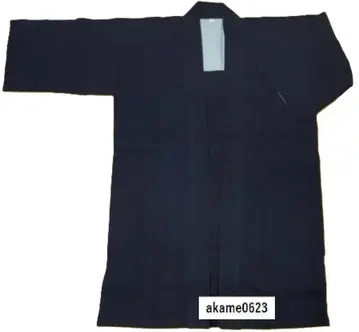 네이비 나염 자수 한텐 일본제 작업옷 정원 작업 축제 용품