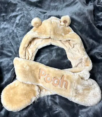 푸우 팬캡 머플러 장갑 세트