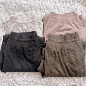 [ 익명 배송 ] 유니클로 워셔블 니트 리브 팬츠 3XL 사이즈 4