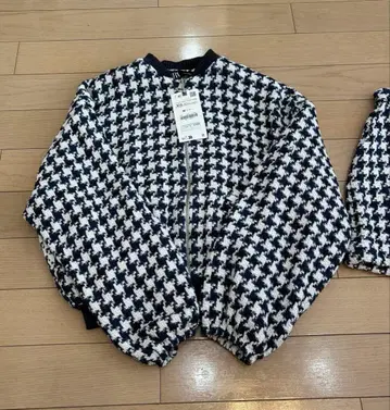 ZARA 트위드 블루종 셋업