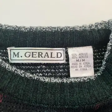 USED 80-90S M. GERALD PATTERN 니트 스웨터