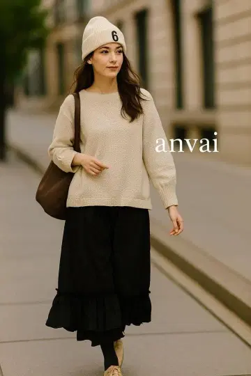 anvai/ 코튼 프릴 벌룬 실루엣 페티코트 팬츠 하자품