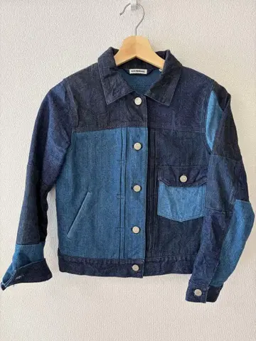 패치워크 데님 자켓