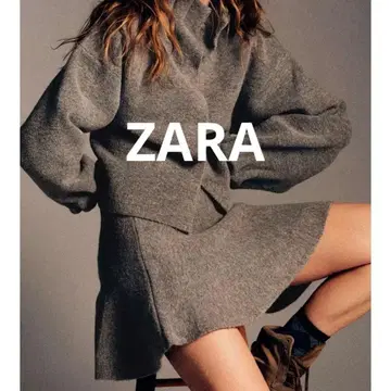 S 사이즈 미사용 새상품 ZARA 그레이 니트 미니 스커트 멋짐