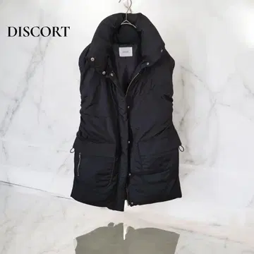 DISCOAT 다운 베스트 빅 실루엣 드로스트 긴 길이