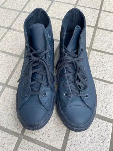 네이비 하이컷 레인슈즈 컨버스