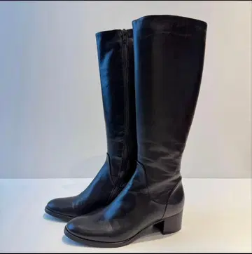 미사용 루카 그로시 가죽 롱 부츠 다크 브라운 사이즈 35 1/2