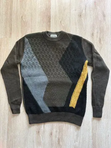 UNITED TOKYO 기하학 패턴 니트 스웨터 사이즈 1