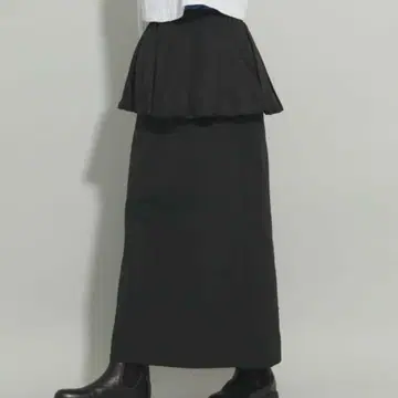 레이빔즈 롱 타이트 스커트 블랙