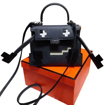 천연 가죽 고급 켈리 인형 픽쳐 룩 숄더백