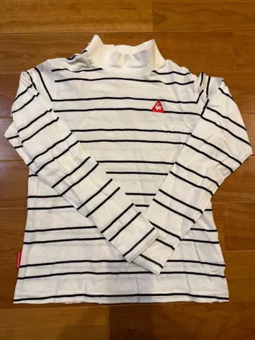 여성용 르꼬끄 터틀넥 긴팔 셔츠 보더 L 사이즈 새상품급