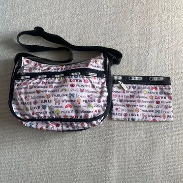 [새상품급] 레스포 컬러풀 메시지 숄더백