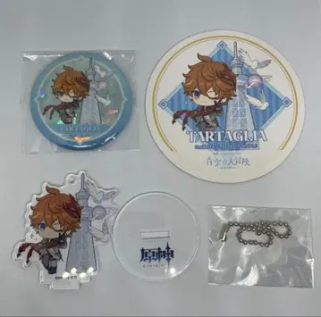 원신 타르탈리아 스카이트리 콜라보 캔뱃지 아크릴 스탠드 코스터