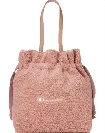 Champion 보아 복조리형 토트백 핑크