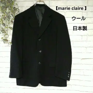 [ marie claire ] 테일러드 자켓 S 블랙 울 백 오픈 일본제