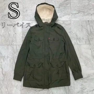 인기 리바이스 밀리터리 코트 여성용 S 보아 안감 리브 소매 택 로고