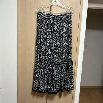 natural by clip 플라워 프린트 롱 스커트