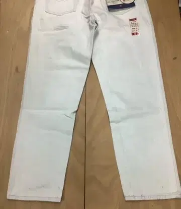 새상품 BUGLE BOY 청바지 80s 스타일 화이트 슬림 데님 팬츠