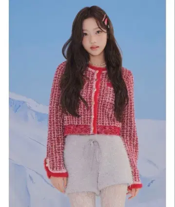 [ LILY BROWN x MARY QUANT ] 트위드 니트 자켓