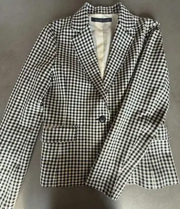 Green Label Relaxing 체크 무늬 테일러드 자켓