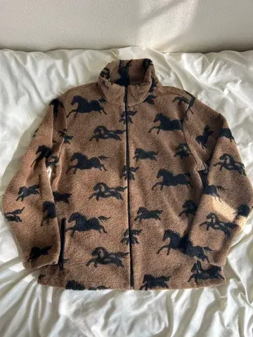 90s BLACK DIAMOND 말 패턴 플리스 자켓