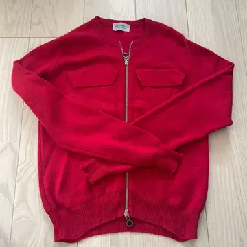 JOHN SMEDLEY 레드 가디건 S